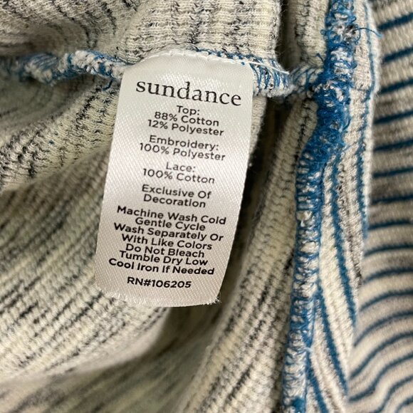 *SUNDANCE Embroidered Space Dyed Waffle Knit Thermal Henley Top Size S - Picture 6 of 13